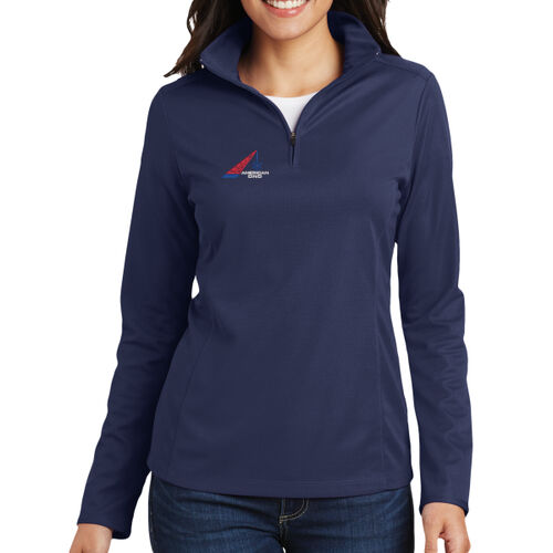 ADND - Ladies Pinpoint Mesh 1/2 Zip Thumbnail