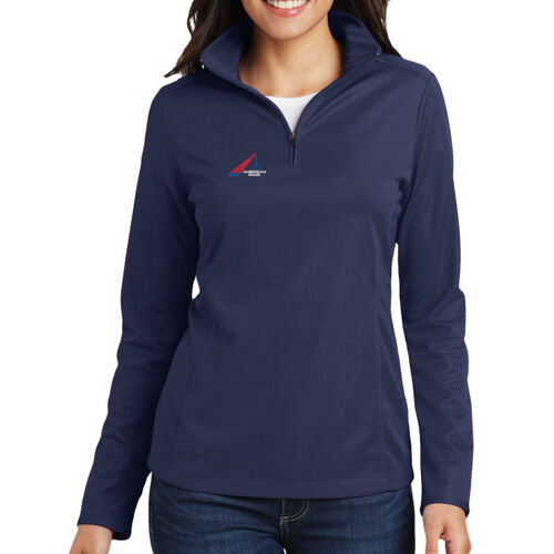 ADND - Ladies Pinpoint Mesh 1/2 Zip Thumbnail