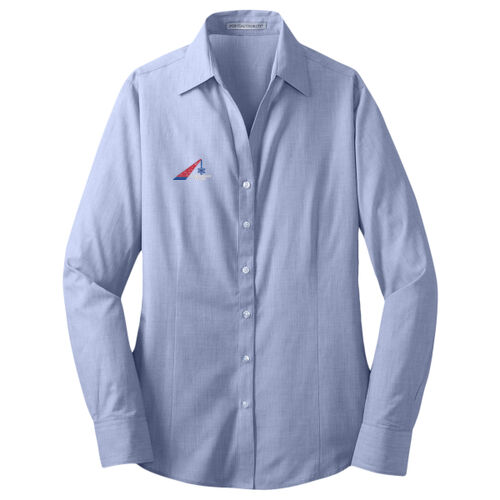 ADND - Ladies Crosshatch Easy Care Shirt Thumbnail