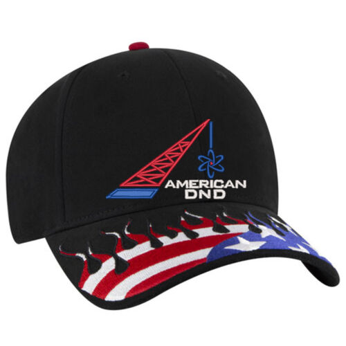 ADND - OTTO United States Flag Flame Pattern Brushed Cotton Twill Six Panel Low Profile Baseball Cap Thumbnail