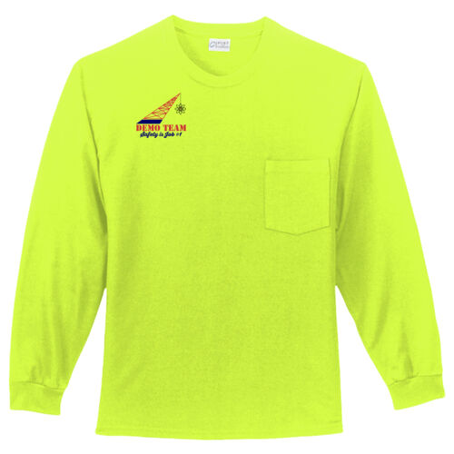 ADND 2 Logos and Flag Sleeve - Long Sleeve Essential Pocket Tee Thumbnail