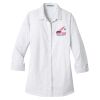Ladies 3/4 Sleeve Micro Tattersall Easy Care Shirt Thumbnail